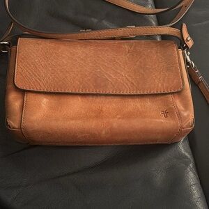 Frye Carmel color leather crossbody.